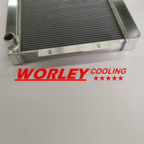 44mm 3 Rows Full Aluminum Radiator For 1972-1986 Jeep CJ CJ5 CJ7 Chevy Small Block SBC Swap V8 1972 1973 1974 1975 1976 1977 1978 1979 1980 1981 1982 1983 1984 1985 1986