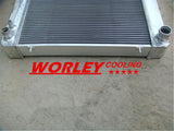 44mm 3 Row Aluminum Radiator For Jaguar E-Type XKE Series 1 4.2L XK I6 1965 1966 1967