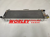 4ROW aluminum radiator for Jeep Cherokee XJ 2.5 4.0 trans cooler Right Hand side 1991-2001 91 92 93 94 95 96 97 98 99 00 01
