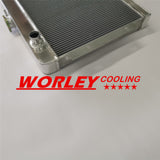 44mm 3 Rows Full Aluminum Radiator For 1972-1986 Jeep CJ CJ5 CJ7 Chevy Small Block SBC Swap V8 1972 1973 1974 1975 1976 1977 1978 1979 1980 1981 1982 1983 1984 1985 1986