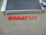 44mm 3 Row Aluminum Radiator For Jaguar E-Type XKE Series 1 4.2L XK I6 1965 1966 1967