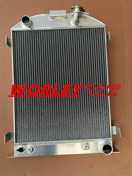 64mm 3core Aluminum Radiator for 1932 ford hi-boy chevy/mopar v8 AT automatic