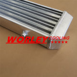 Full Aluminum Turbo Intercooler 2" 550x140x75 mm SAME SIDE Outlets