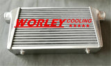 Universal Aluminum turbo Intercooler 430X300X70 Inlet/Outlet 76m 3" Tube & Fin