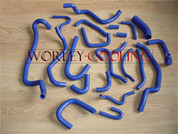 22pc FOR Nissan Silvia/180SX/200SX S13 CA18DET 89-94 1989 1990 1991 1992 1993 1994 silicone radiator hose BLUE