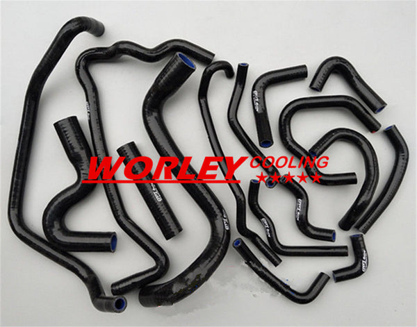 Black silicone radiator coolant hose for NISSAN PULSAR N15 GA16DE 1.6L