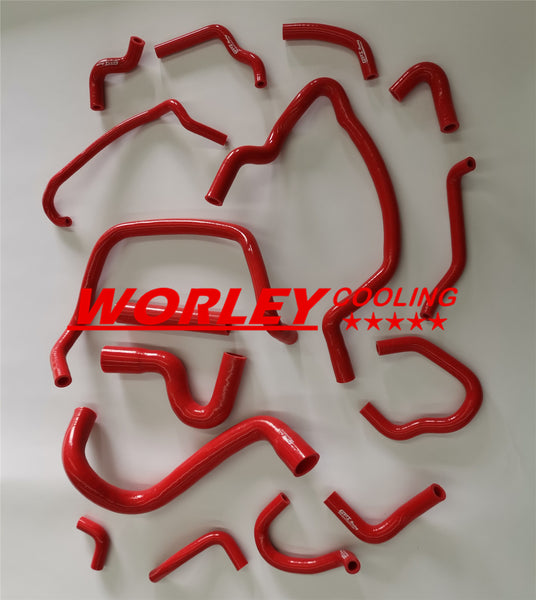 RED silicone radiator coolant hose for NISSAN PULSAR N15 GA16DE 1.6L