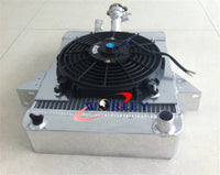 3ROW Aluminum Radiator + Shroud +Fan For Triumph GT6 1966-1973 66 67 68 69 70 71 72 73