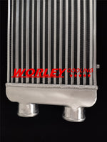 Turbo Full Aluminum Intercooler 600x300x75mm 3" Delta Fin Same Side In/Outs overall length 788mm