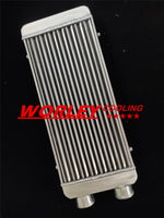 Turbo Full Aluminum Intercooler 600x300x75mm 3" Delta Fin Same Side In/Outs overall length 788mm