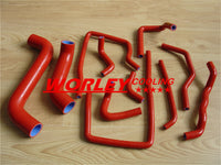 FOR Subaru Impreza WRX/STi GDA/GDB EJ207 02-07 silicone radiator&heater hose RED 2002 2003 2004 2005 2006 2007