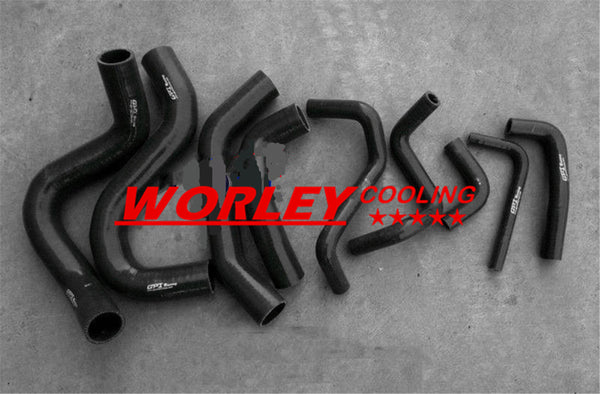 BLACK Silicone coolant hose for Patrol Y60 GQ 2.8L RD28T Turbo Diesel 1994-1997 94 95 96 97