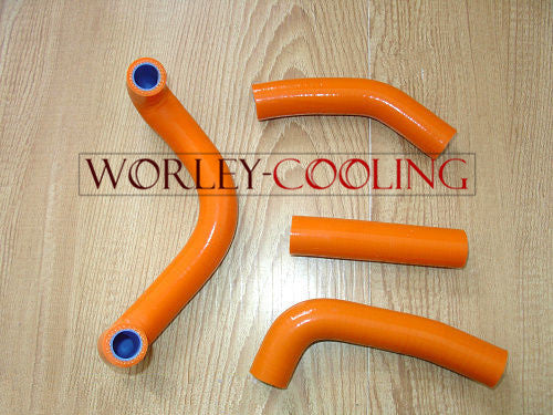 Silicone Radiator Hose Kit for KTM 50SX 2009 2010 2011 2012 09 10 11 12 ORANGE