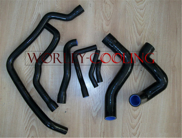 For 1989-1995 89 90 91 92 93 94 95 BMW E34 M50 525 525I 528 530 530I 6CY SILICONE RADIATOR HOSE black