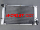 Height=13.4" H=328mm 3ROW Aluminum Radiator For Porsche 924S 1987 1988 Non Turbo MT manual