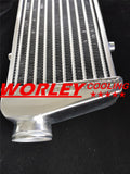 450x170x65mm Aluminum Turbo Intercooler 2.25" inlet/outlet Tube and Fin Design