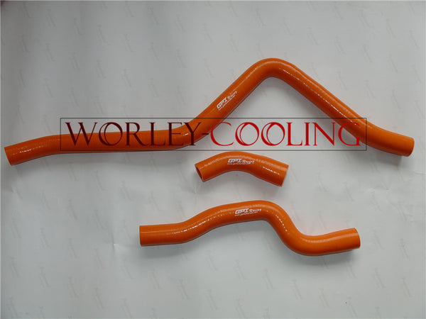 FOR Yamaha Raptor 660 YFM660 Radiator Hose Kit 2001 2002 2003 2004 2005 ORANGE