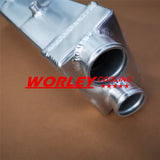 Full Aluminum Turbo Intercooler 2" 550x140x80mm Bar & Plate SAME SIDE Outlets