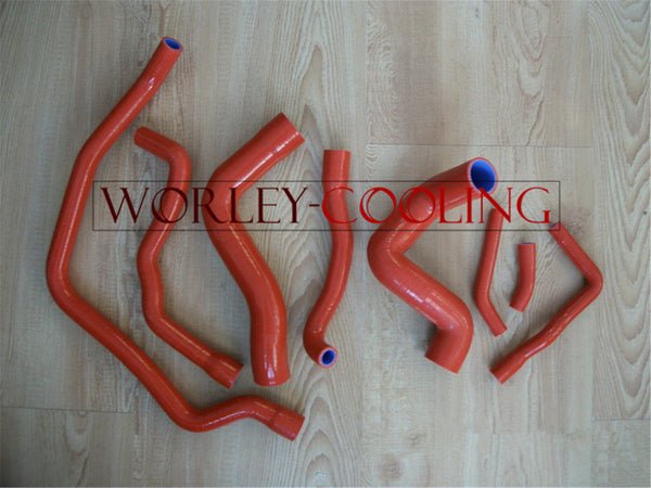 For 1989-1995 BMW E34 M50 525 525I 528 530 530I 6CY SILICONE RADIATOR HOSE RED 1990 1991 1992 1993 1994 89 90 91 92 93 94 95