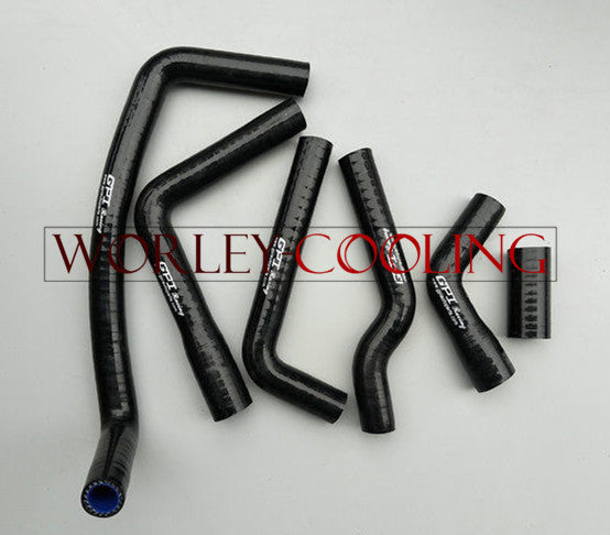 Silicone Radiator Hose for 2007-2015 GAS GAS MX/SM/EC 200/250/300 07 08 09 10 11 12 13 14 15 BLACK
