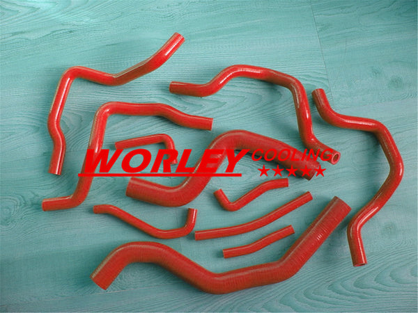 SILICONE RADIATOR HEATER HOSE for MITSUBISHI LANCER EVO 7 8 CT9A RED