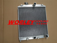 2 row Aluminum Radiator for Honda Civic EK EG D15 D16 Inlet/Outlet 28mm 2 CORE 1992-2000 92 93 94 95 96 97 98 99 00