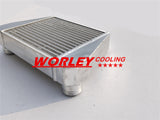 Aluminum Intercooler V-MOUNT for MAZDA RX7 70mm 2.75" IN&OUTLET - FC3S 13B 470 x 300