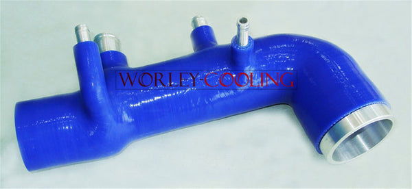 BLUE silicone induction intake pipe fit FOR Subaru GC8 EJ20 STi Vers 5-6 1998 1999 2000 98 99 00