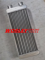 Turbo Full Aluminum Intercooler 600x300x75mm 3" Delta Fin Same Side In/Outs overall length 788mm