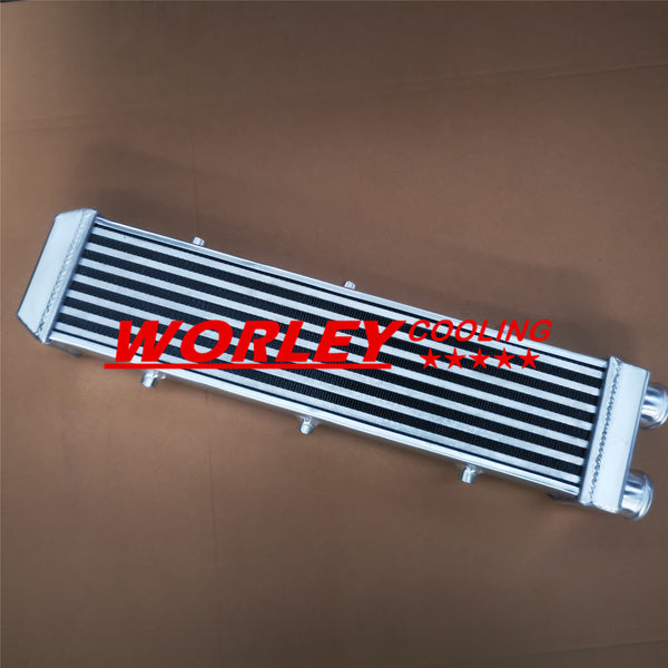 Full Aluminum Turbo Intercooler 2" 550x140x80mm Bar & Plate SAME SIDE Outlets