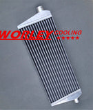 Universal Turbo Front Mount Aluminum Intercooler 235x550x45mm Tube & Fin 2" pipe