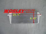 Universal Turbo Front Mount Aluminum Intercooler 235x550x45mm Tube & Fin 2" pipe